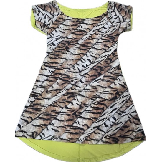 VESTIDO LIVE FLUITY - ESTAMPADO/AMARELO